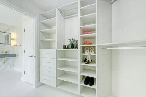 custom walk in closet and storage solution